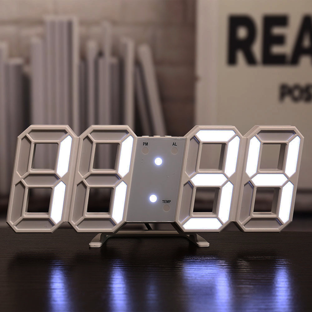 3D Digital Wall Clock LED Table Clock Time. 
