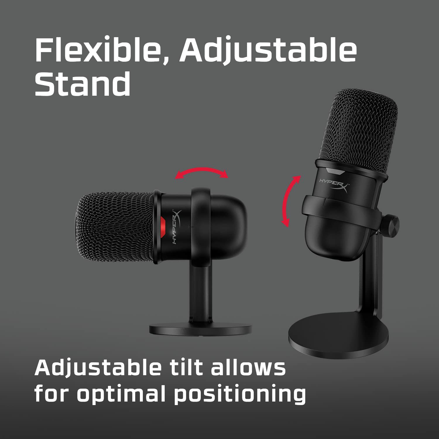 HyperX SoloCast USB Condenser Gaming Microphone,Tap to Mute Sensor,Cardioid Polar Pattern. 