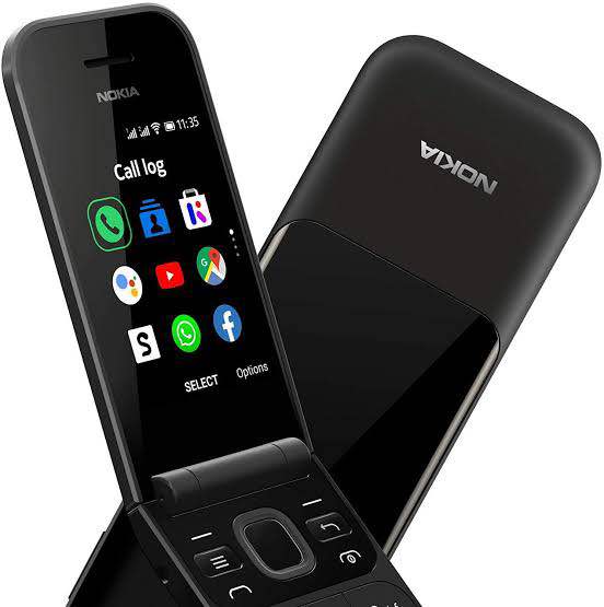 NOKIA 2720 FLIP DUAL DISPLAY Dual Sim Black Colour. 