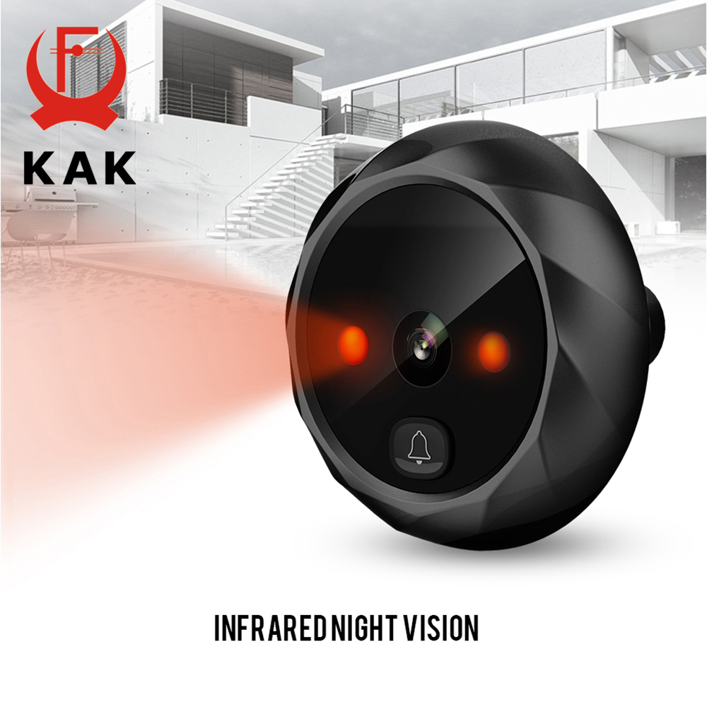 KAK 2.4"  LCD Screen Electronic Door Viewer Bell IR Night Door Peephole Camera Photo Recording Digital Door Camera Smart Viewer. 