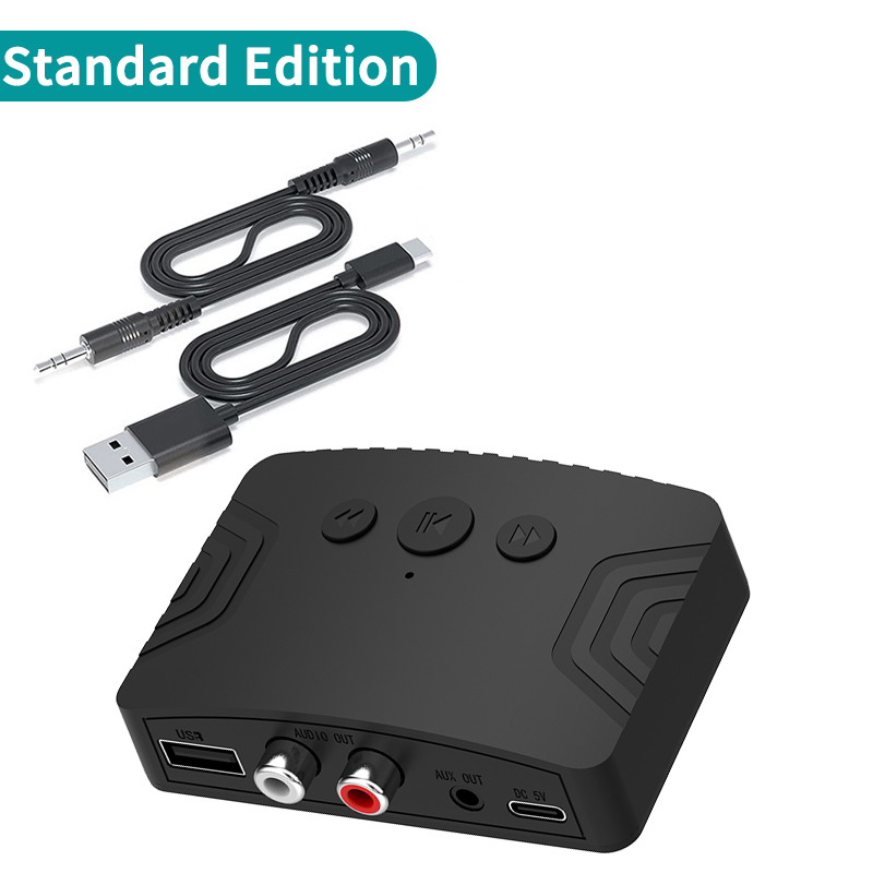 Bluetooth 5.3 Audio Receiver 3.5mm AUX RCA USB Stereo Music Wireless Adapter Support U-Disk Play For Car Kit Speaker Amplifier. 