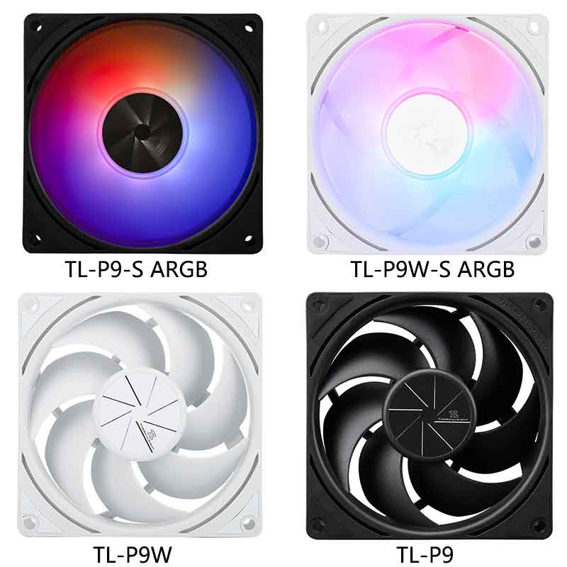 Thermalright TL-P9-S 9cm ARGB Case Fan 2200RPM 23dBA Low Noise Cooling Fan Supports PWM/ARGB Series Synchronous Control. 