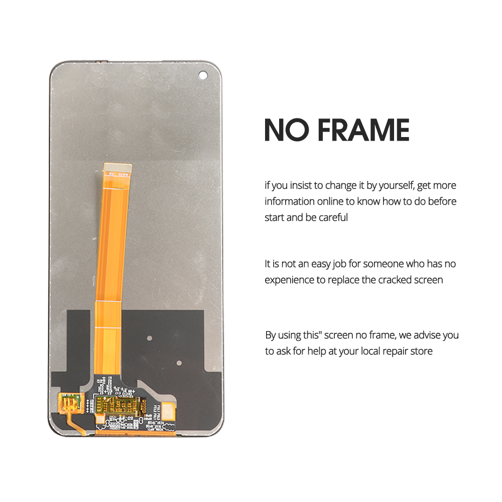 6.5"Original For OPPO Realme 6 LCD Display Touch Screen Digitizer With Frame Replacement Parts For OPPO Realme 6 Display RMX2001. 