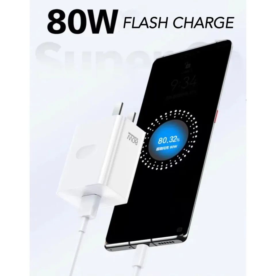33W Super VOOC Flash Fast Charger Type C For Oppo Real 33W Output for all Smartphone. 