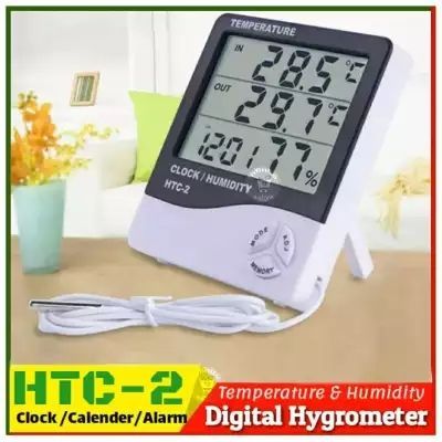 HTC-2 HTC-1 HTC-2A Digital LCD Thermometer Hygrometer Electronic Temperature Humidity Meter Weather Station Indoor Outdoor Tester Alarm Clock HTC 2 Hygrometer replace HTC-1 HTC-2A. 