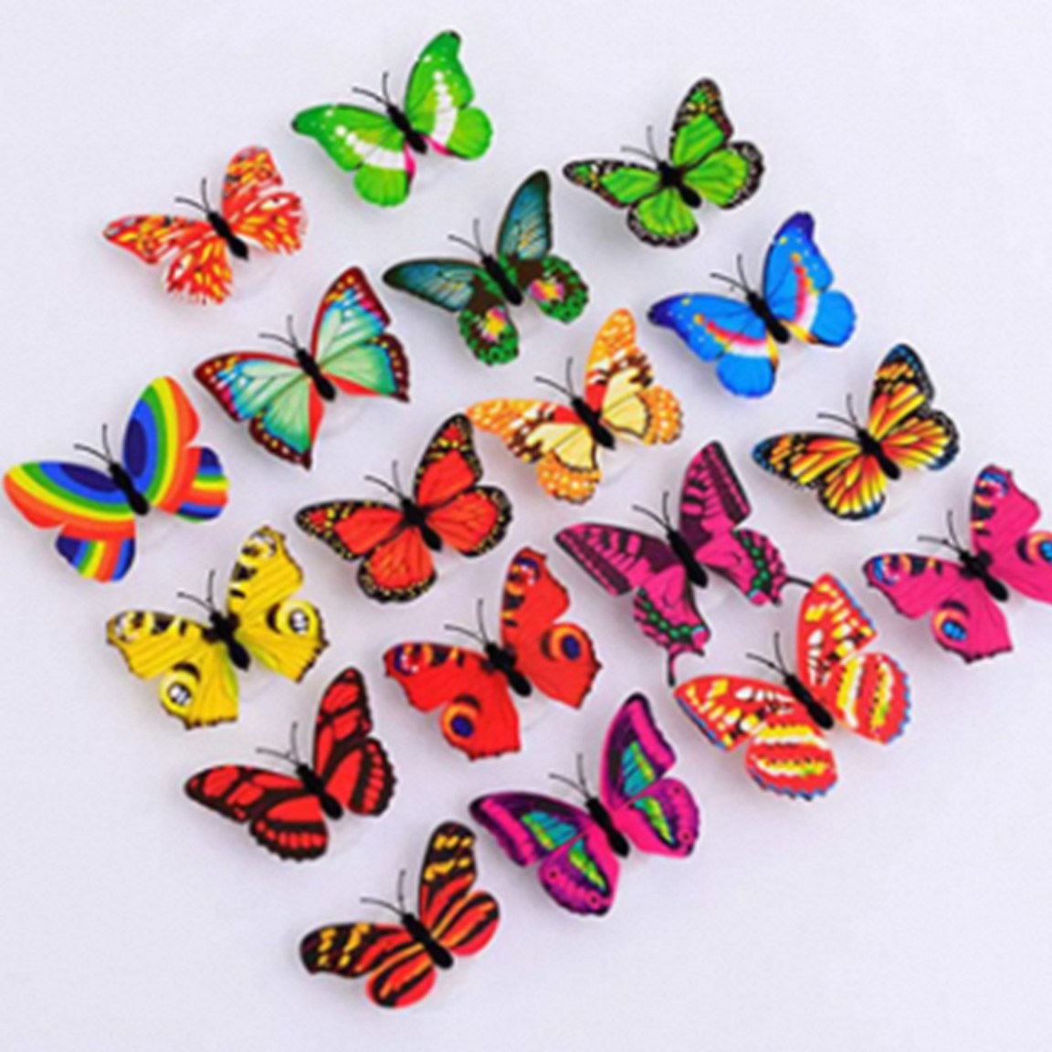 Butterfly shaped home decorating wall light | Color changing LED Wall Sticker | Single (1) Piece. 