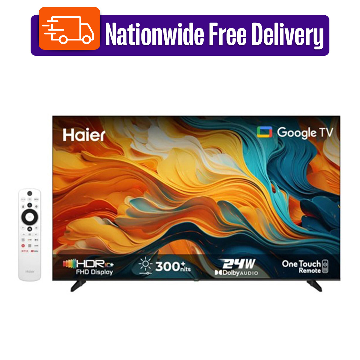 Haier 32 Inch Bezel Less Google TV H32K85FX With Official Warranty