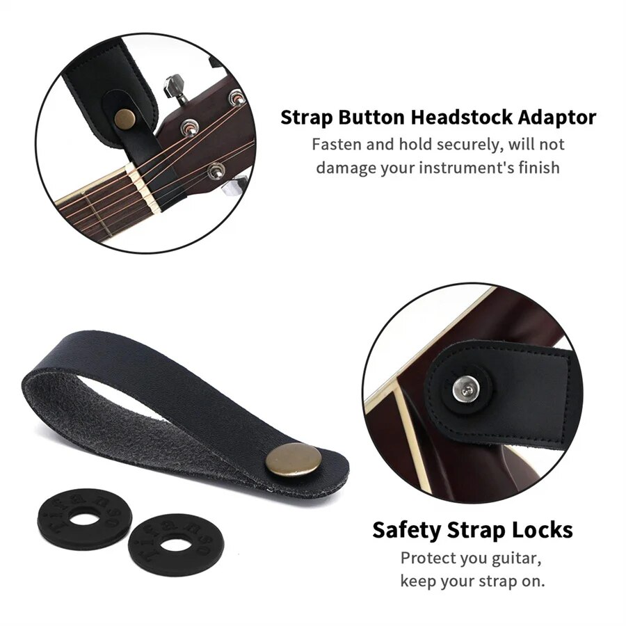 10Pcs Guitar Strap, Electric Guitars and Bass, Jacquard Weave Embroidered Adjustable Strap Includes 5 Picks and Pick Pocket. 