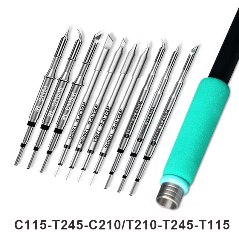 RELIFE C210 T245 C245 Soldering Tip C210 C115 Soldering Iron Tip for GVM T210 / T115 Professional Soldering Station Welding Tool. 