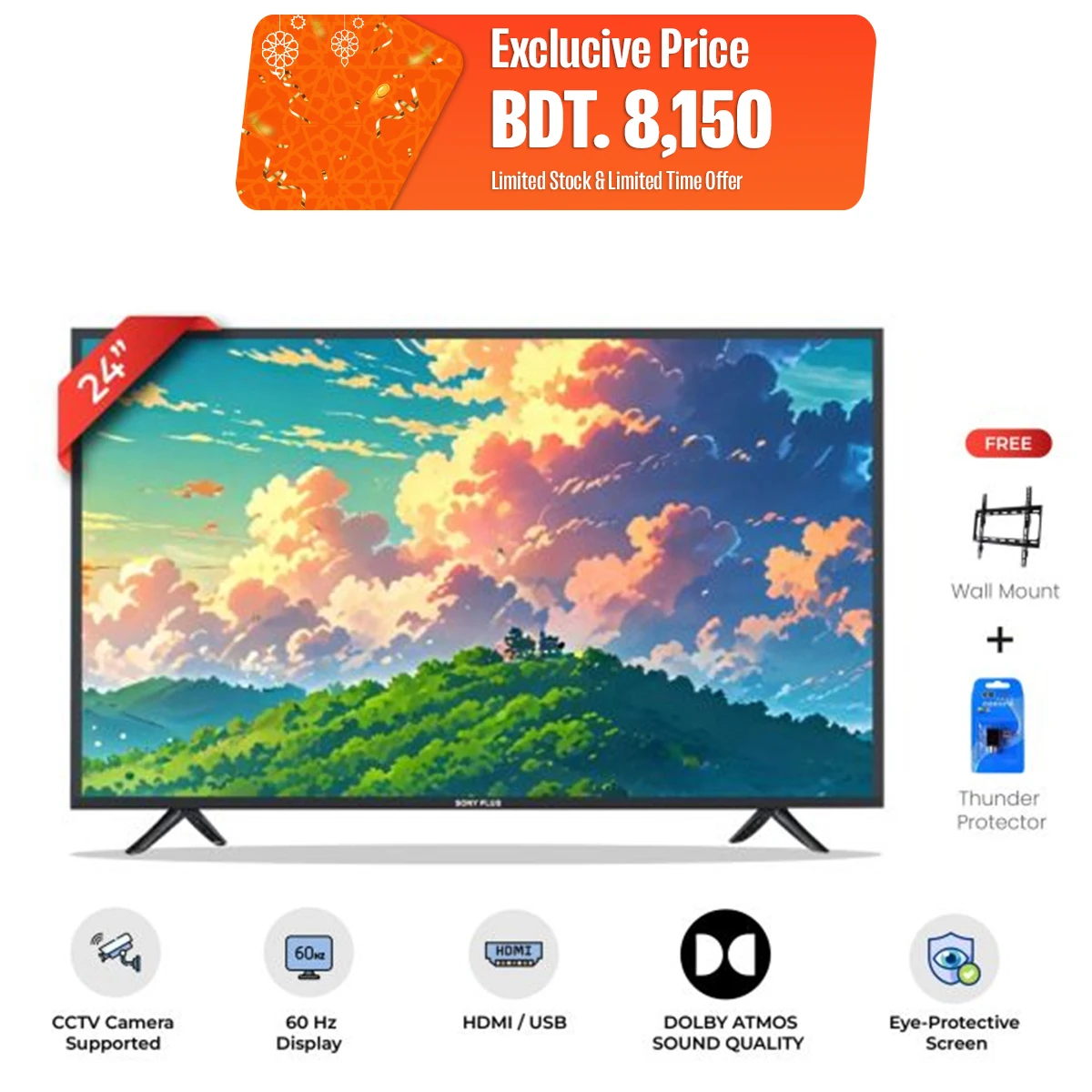 Sony Plus 24 inch Basic HD LED TV with Free Delivery