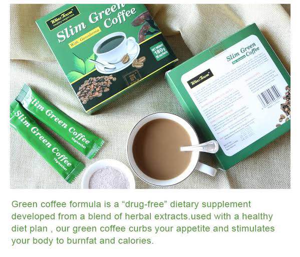 Wins Town Slim Granoderma Green Coffee With Ganoderma (18 Satches) 180 Gm. 