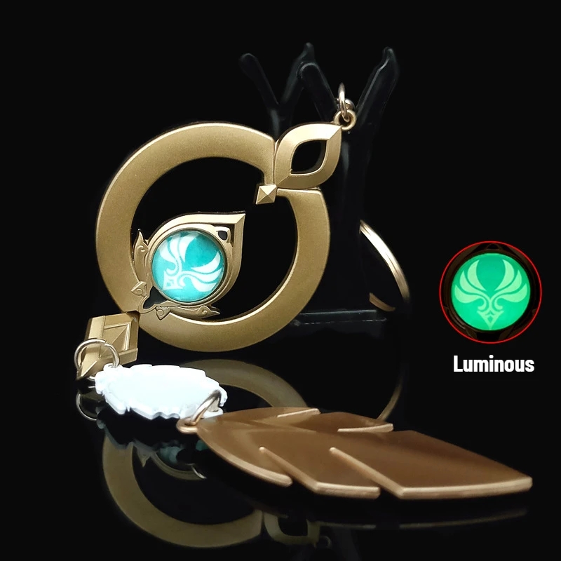 Genshin Impact Keychains Wanderer Vision Of God Keychain Cosplay Venti Nilou Scaramouche Eula Pendant Key Chains Costumes Props. 