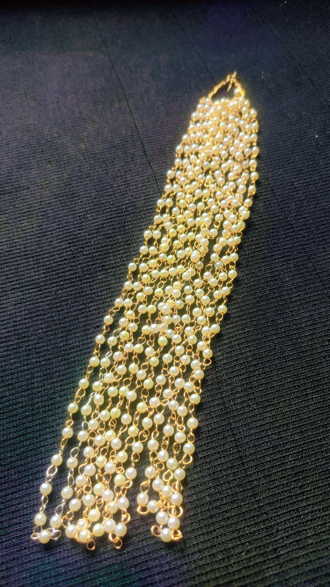 12-Piece Golden Pearl Chain for Jewelry Making Accessories. 