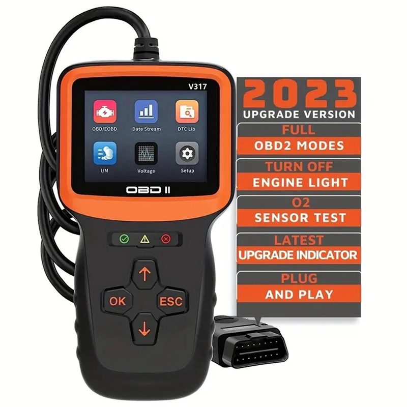v317 OBD2 Scanner Professional Auto Engine System Diagnostic Lifetime Free Automotive DTC Lookup Code Reader Car Diagnostic Tool. 