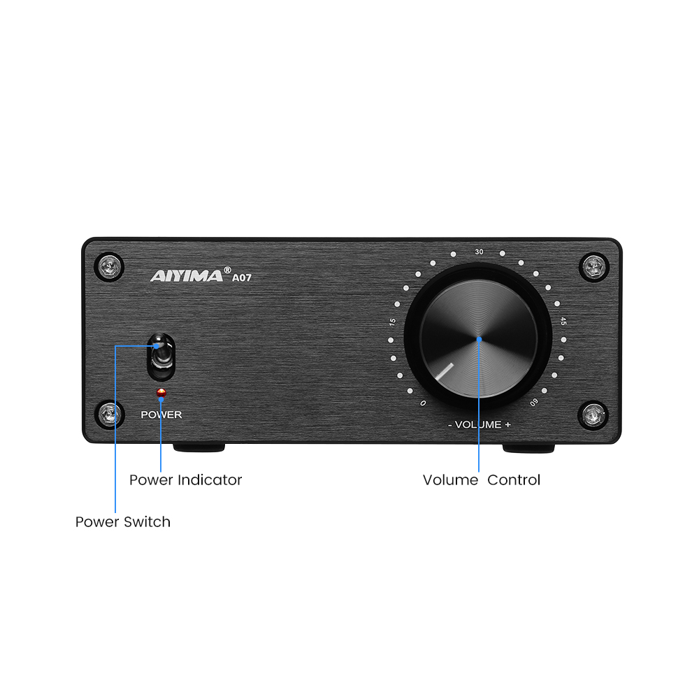 AIYIMA A07 TPA3255 Power Amplifier 300Wx2 Class D Stereo 2.0 Digital Audio Amp HiFi Sound Amplifiers Home Speaker Amplificador. 