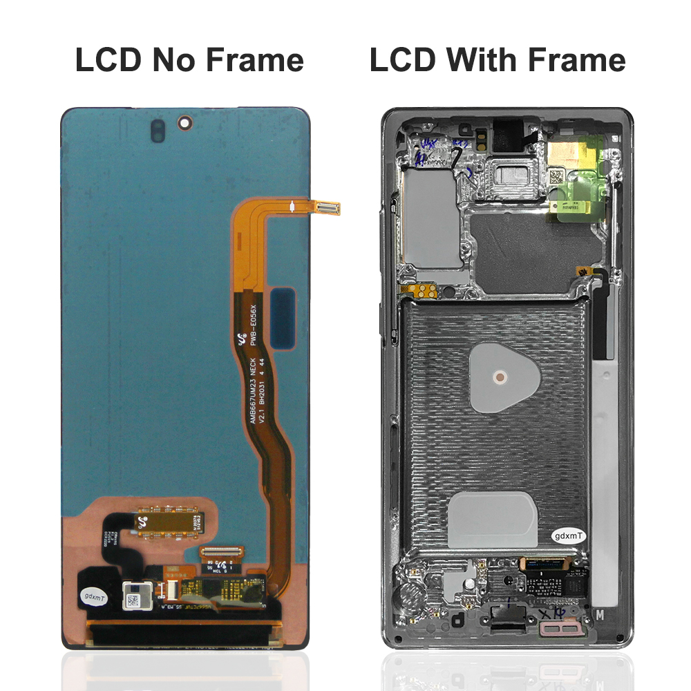 For AMOLED LCD with Frame For Samsung Note 20 Lcd Display Digital Touch Screen Replace For Note20 N980 N980F SN980F/DS Screen. 
