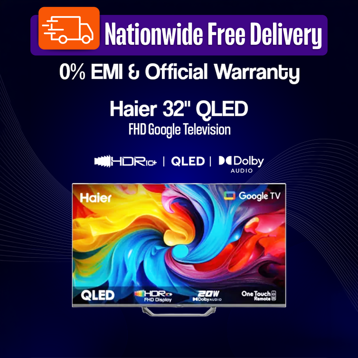 Haier 32" QLED FHD Google TV with Free Delivery (H32S80GFX)