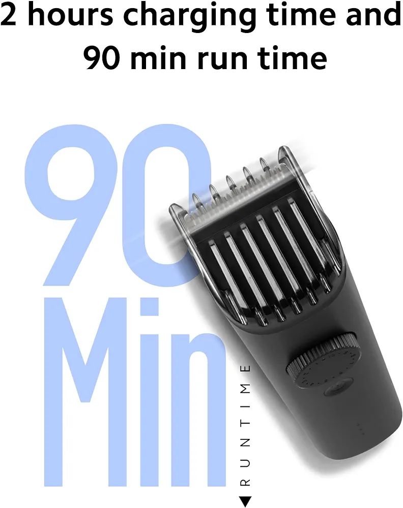 Xiaomi Beard Trimmer for Men 2C With High Precision Trimming | 2 Beard Comb | USB Type-C | Fast Charging | 0.5mm Precision | 40 Length Settings | 90 Min Run Time, Black. 