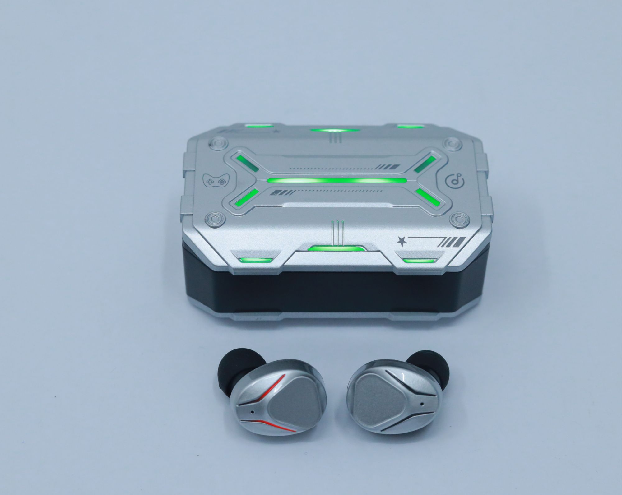 M99 Plus Gameing TWS Wireless Bluetooth5.3 Earbuds with Microphone,In Ear Headphones, Waterproof Sport Headset, Noise Reduction Bluetooth Earphones with RGB and LED Charging Case. 