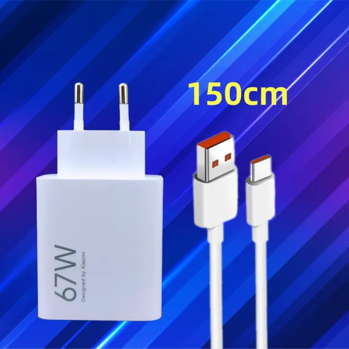 Poco F5 Charger 67W Original Xiaomi Turbo Fast Charge Adapter 6A Usb Type C Cable for Mi 13 Redmi Note 12 Pro Poco X5 X4 GT F4. 