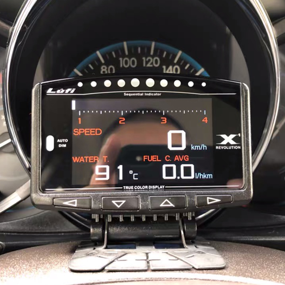 Lufi X1 OBD2 Smart Digital Multi Meter Gauge English Version Turbo boost oil pressure temperature RPM Speed gauge for cars. 