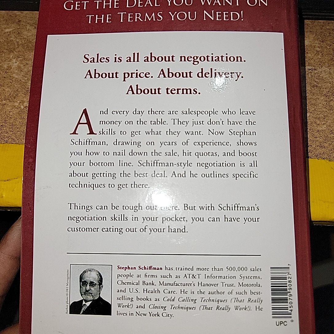 Negotiation Techniques By Stephan Schiffman. 