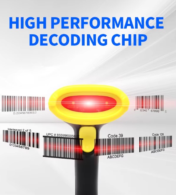 GTCODESTAR X-9700L 1D 2D Wireless Barcode Scanner. 