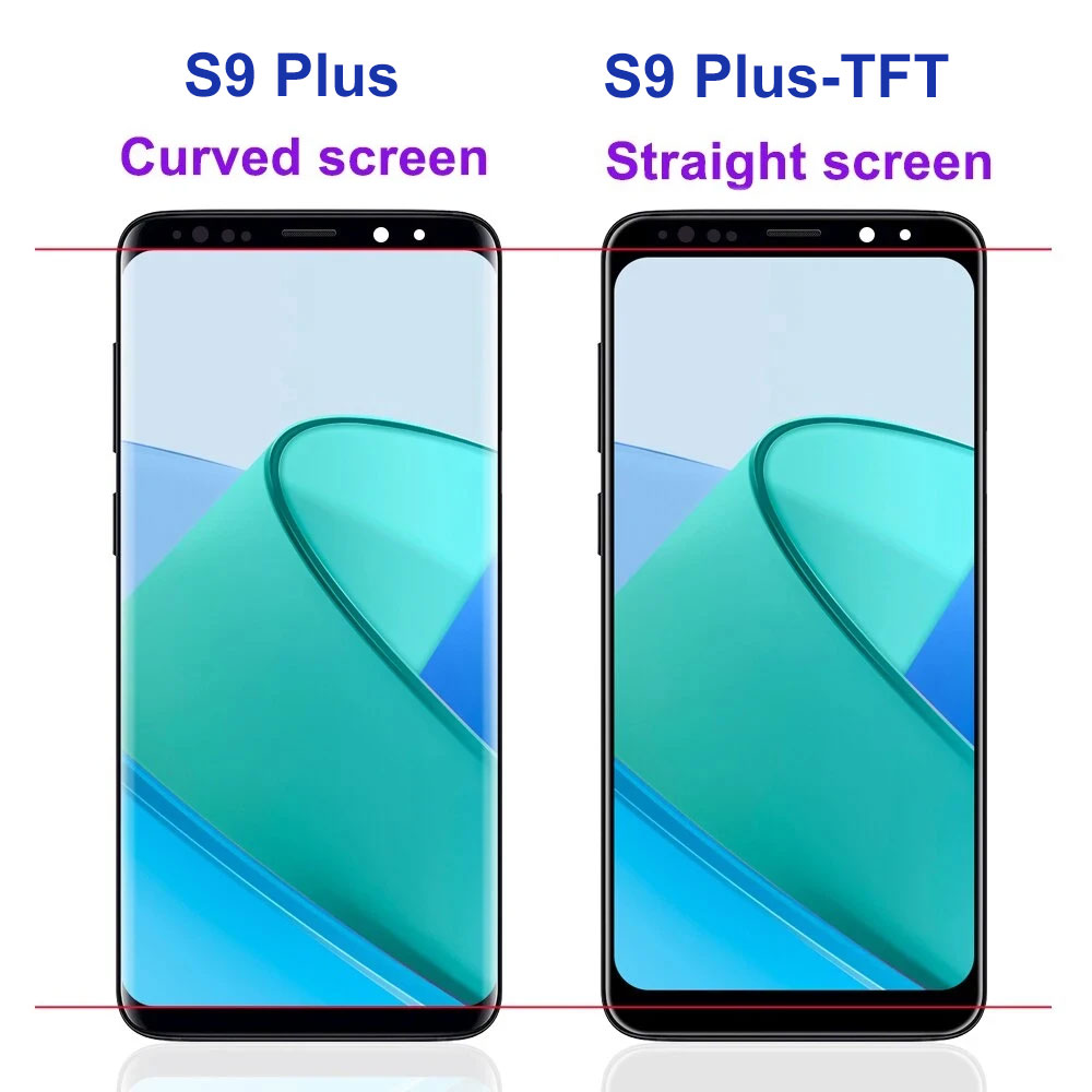 S9 Plus Display Screen Assembly for Samsung Galaxy S9+ G965F G965F/DS Lcd Display Digital Touch Screen with Frame Replacement. 