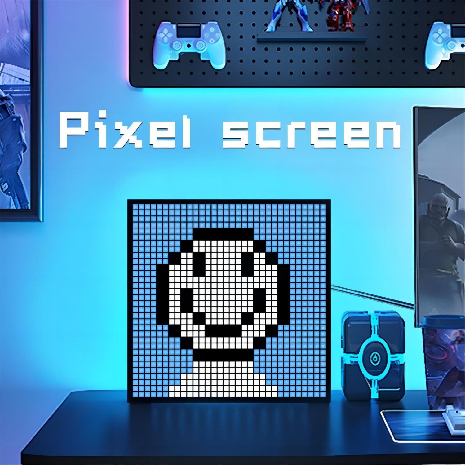 Smart LED Matrix Pixel Display RGB DIY Graffiti Bluetooth App Control Art Display For Gaming Room Decor Cool Animation Frame. 