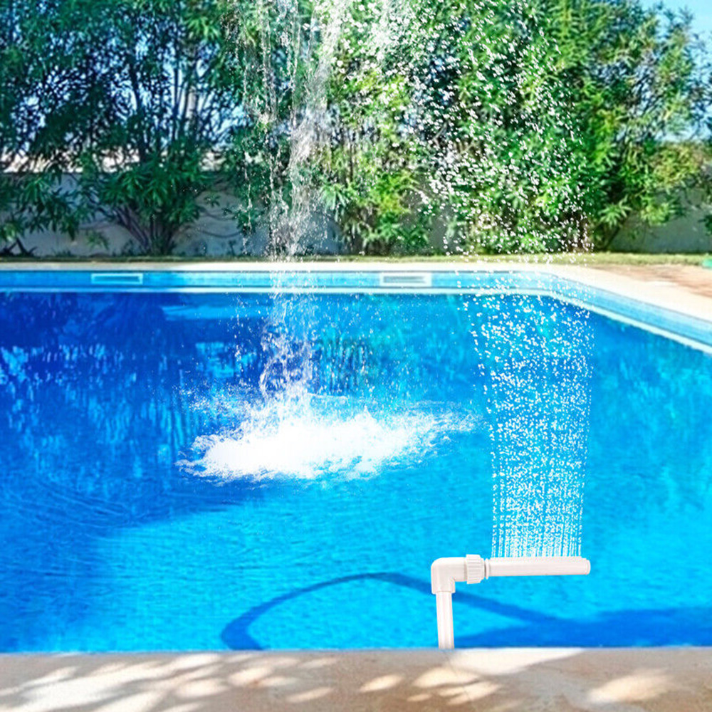 Swimming Pool Waterfall Fountain Kit PVC Feature Water Spay Pools Spa Decorations Easy Install Swimming Pool Accessories. 