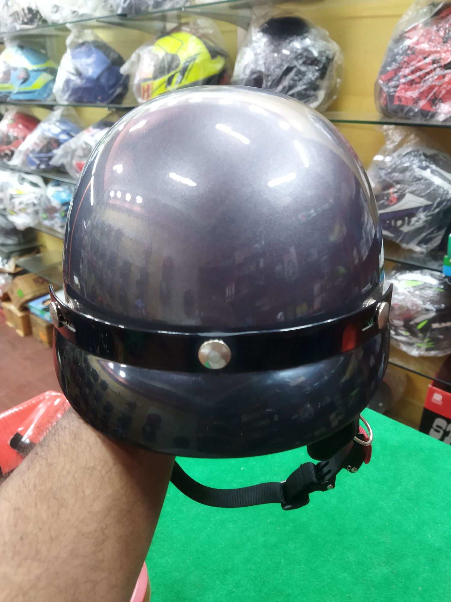 NXT Safari Stylish Plain Colour Helmet. 