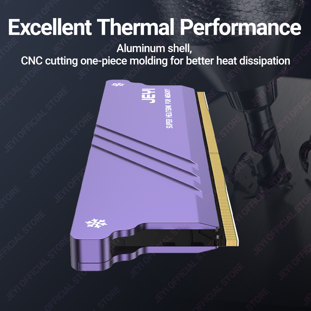 JEYI Memory RAM Heatsink With Thermal Pads, Desktop RAM Cooler DDR Radiation Dissipate for PC DIY DDR2 DDR3 DDR4 DDR5. 