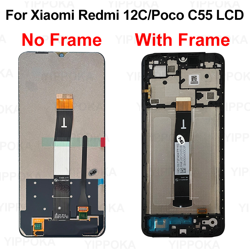 22120RN86I For Xiaomi Redmi 12C LCD Poco C55 Display Touch Screen Digitizer For Redmi 12 Display 23053RN02A LCD Replacement Part. 