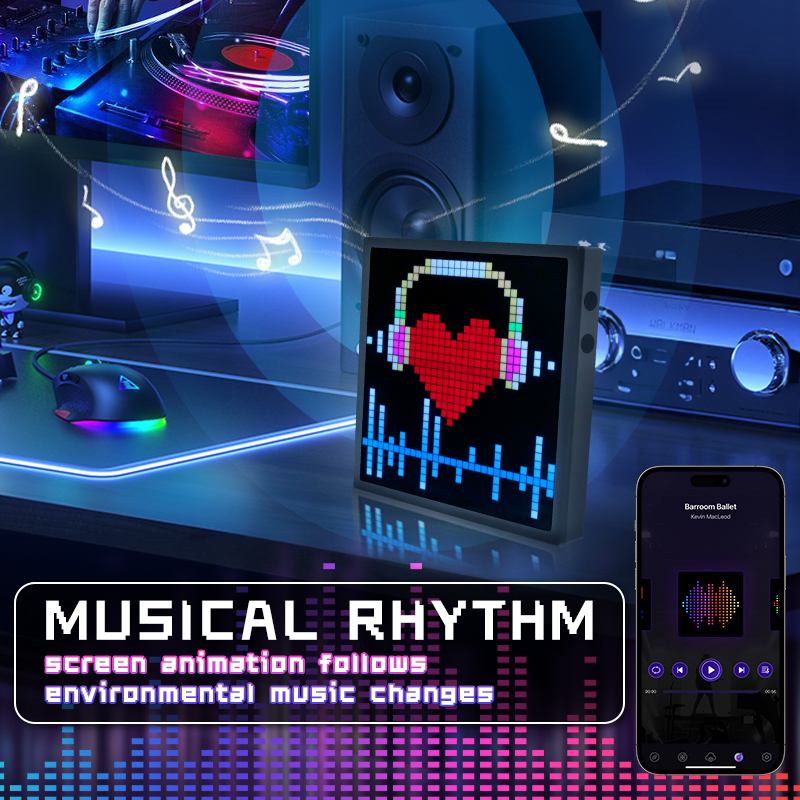 32X32 NFT Pixel Art LED Display Cool Bluetooth Speaker App Control Art Display For Gaming Room Decor DIY Graffiti Animated Frame. 