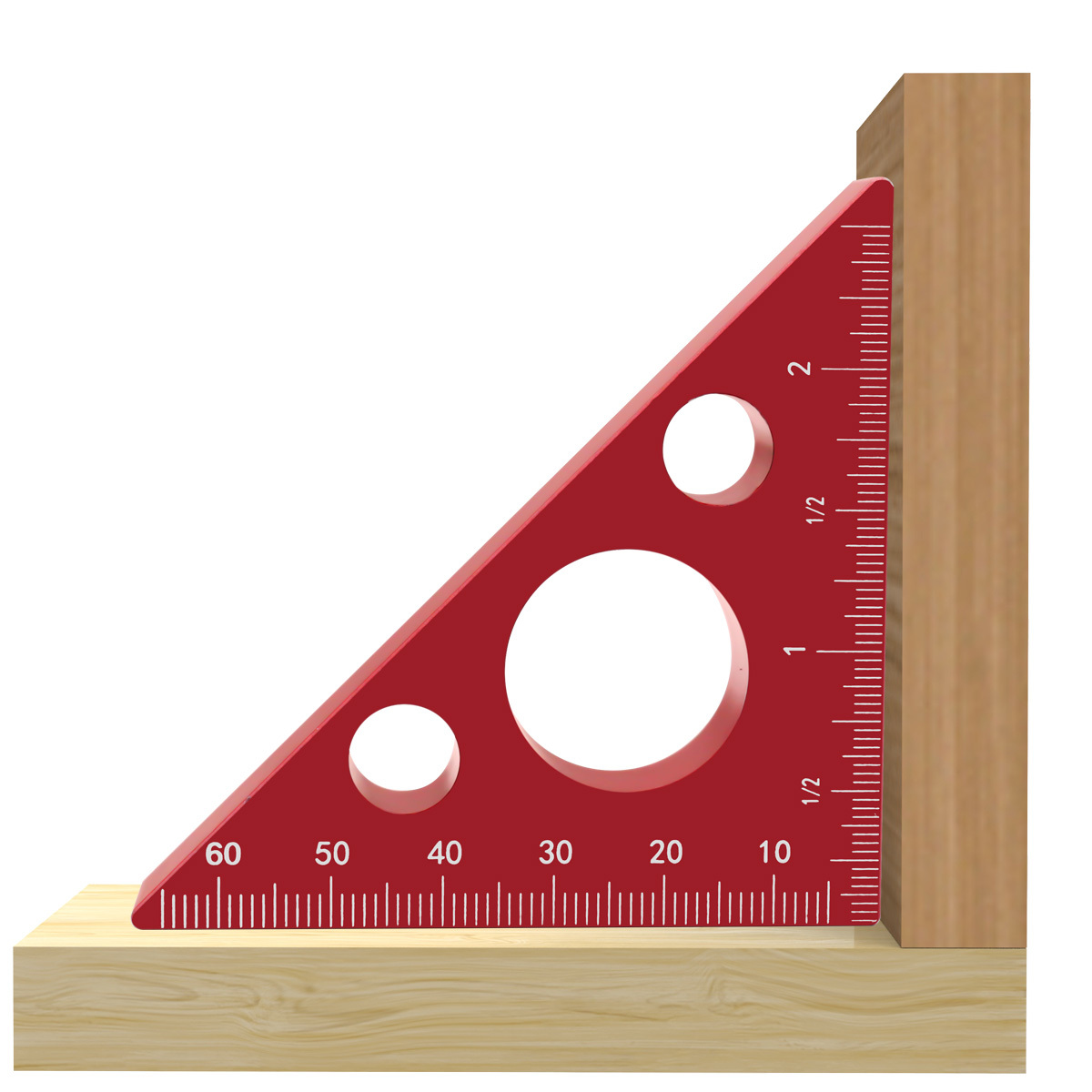 2Pc Aluminum Dovetail Jig and Triangle Ruler Kit - Router/Saw Table Precision Depth Gauge and Tenon Gaps Gauge for Woodworking. 
