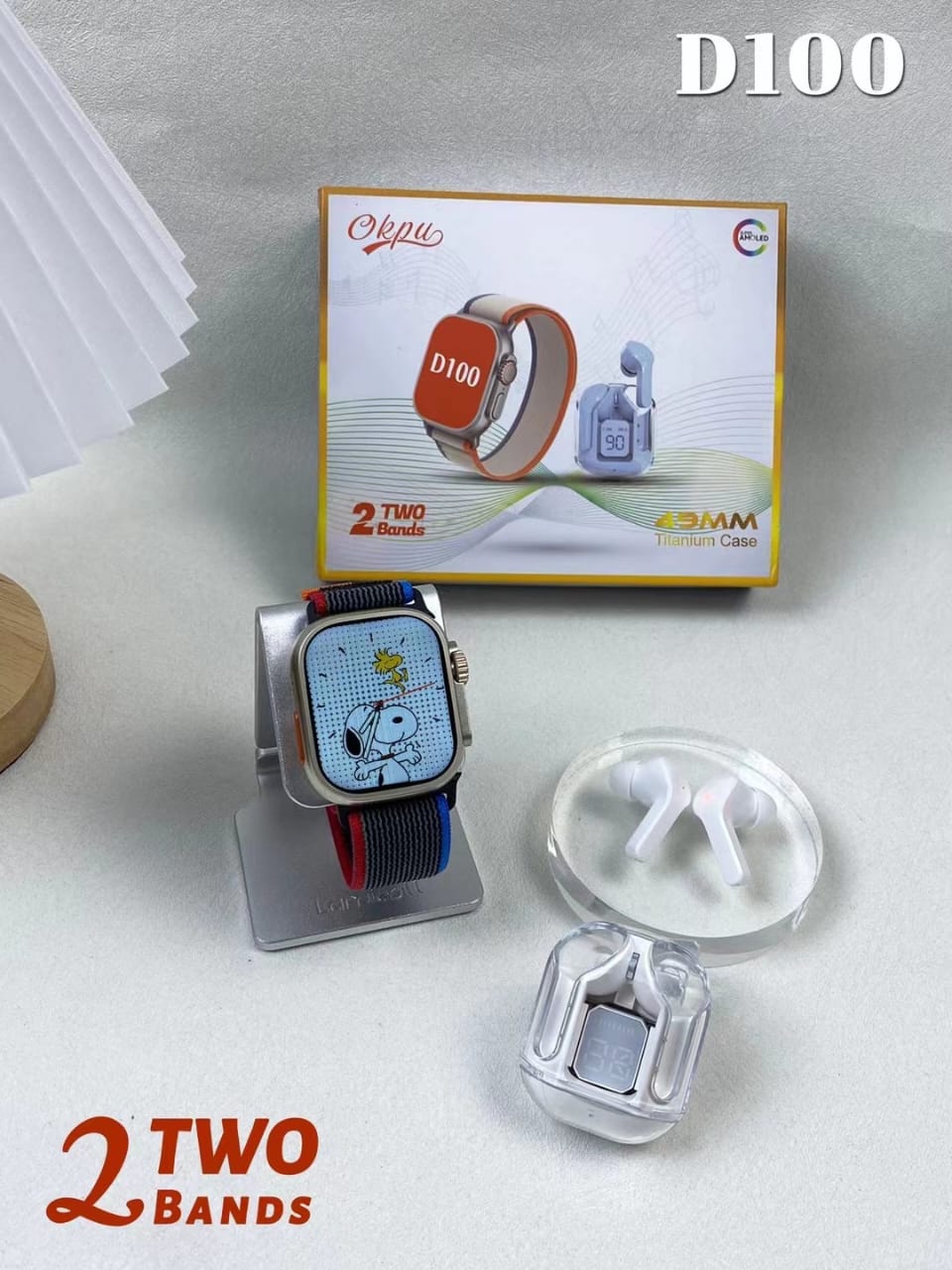 D100 Combo Ultra 9 Smartwatch and Earbuds. 