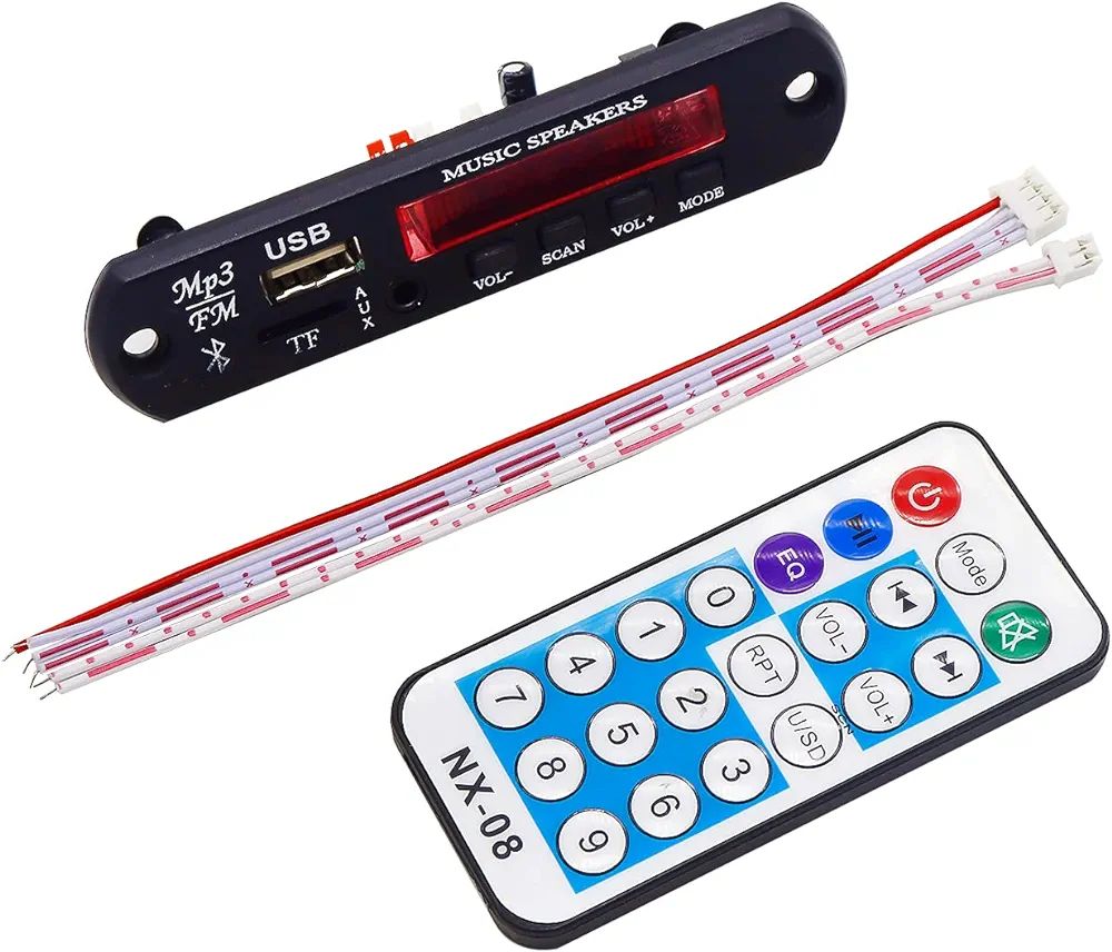 Electronic Spices Bluetooth MP3 Decoding Board Module with/USB/FM/AUX/TF Card and Remote Control. 