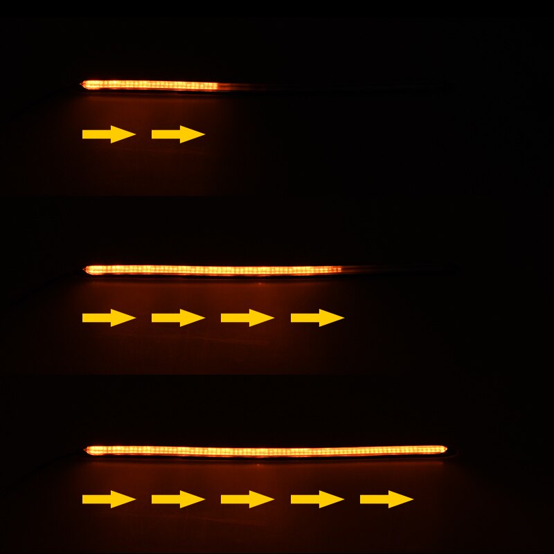 2x Car DRL LED Daytime Running Light Flow Yellow Turn Signal White Waterproof Headlight Strip Sequential Light Universal. 