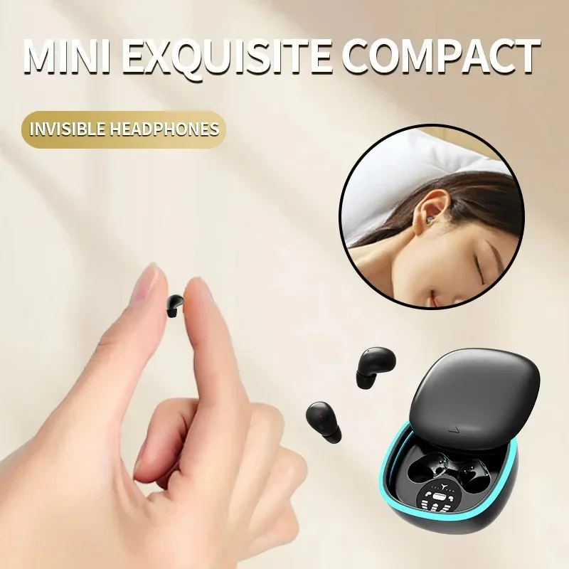 2025 MINI13-N Ultra Small Mini Invisible Wireless Bluetooth Earphones In Ear Sleep Earbuds Noise Reduction Game Call Headphones