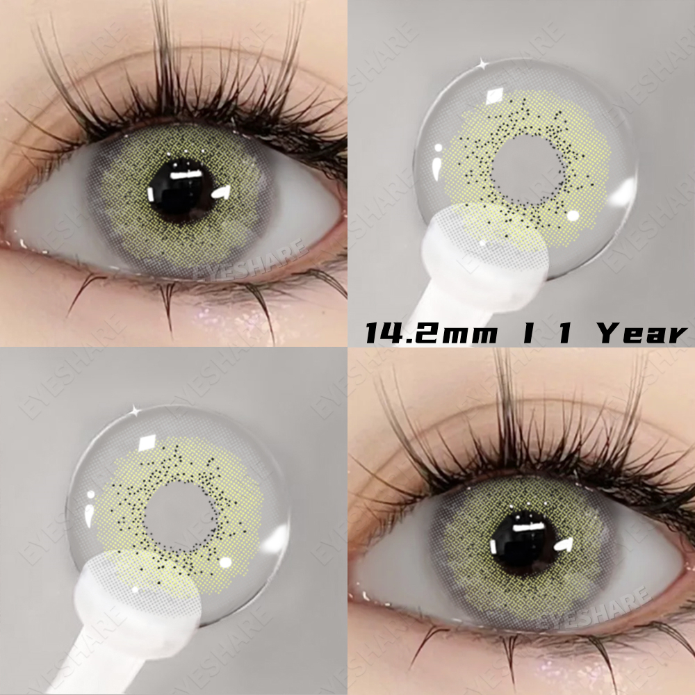 EYESHARE 2pcs Natural Color Contact Lenses for Eyes Gray Lenses Colorcont Korean Lenses Yearly Beauty Brown Eye Contacts Lens. 