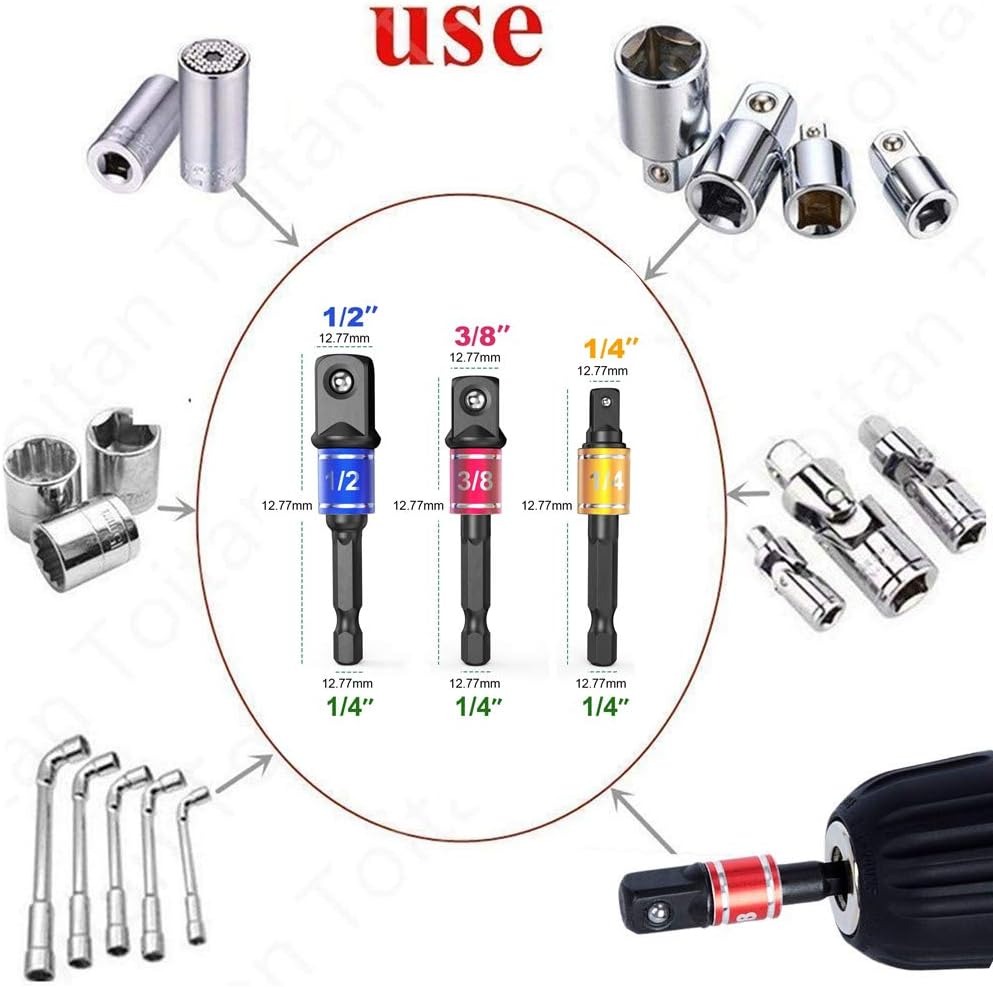 Impact Grade 105 Degree Angle Socket Adapter Power Hand Tool Part ...