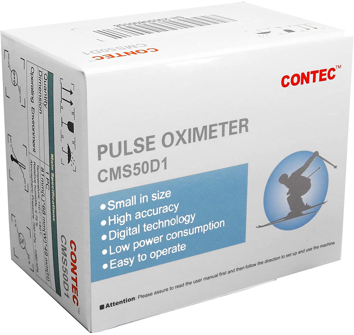 Contec CMS50D1 Fingertip Pulse Oximeter. 