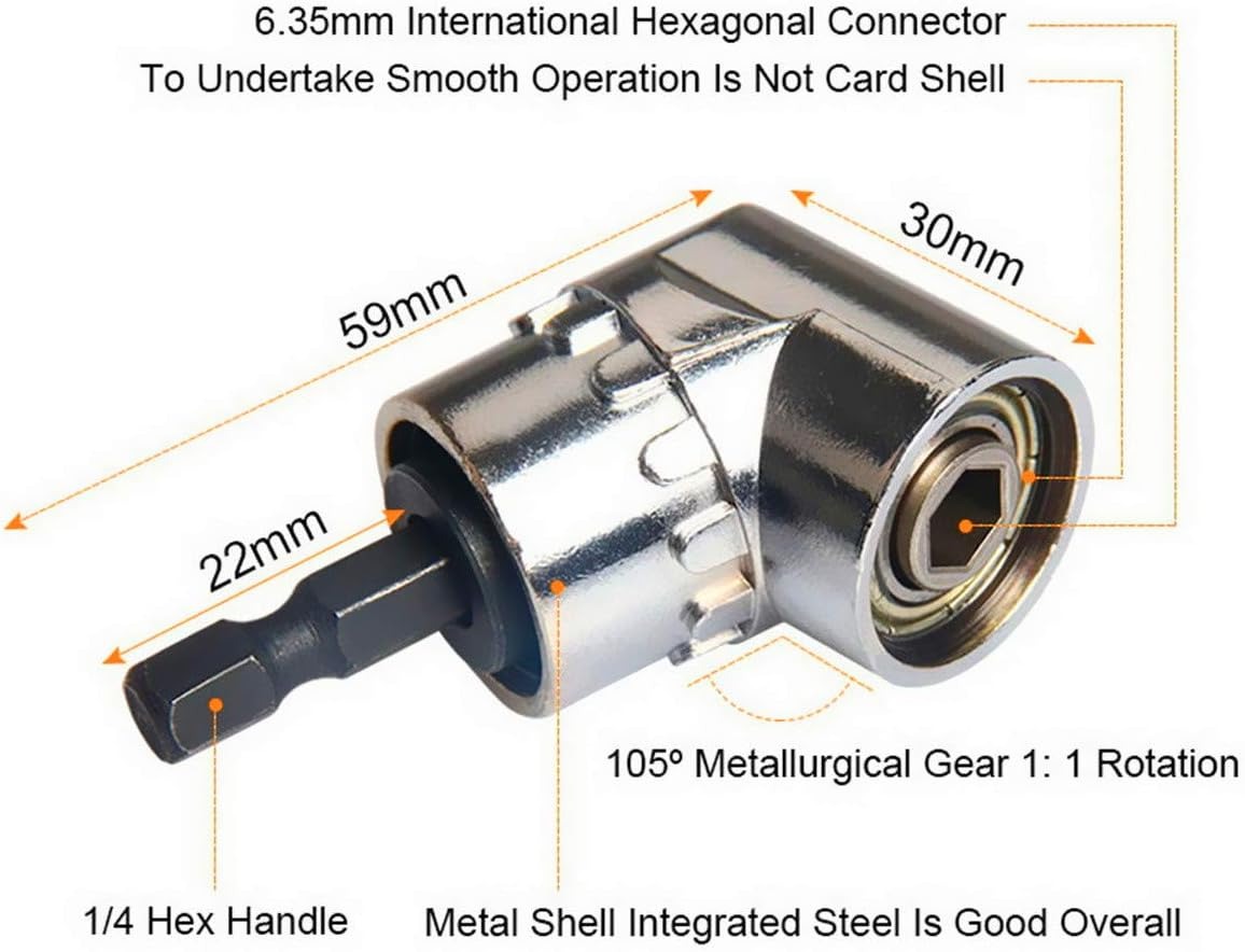 Impact Grade 105 Degree Angle Socket Adapter Power Hand Tool Part ...