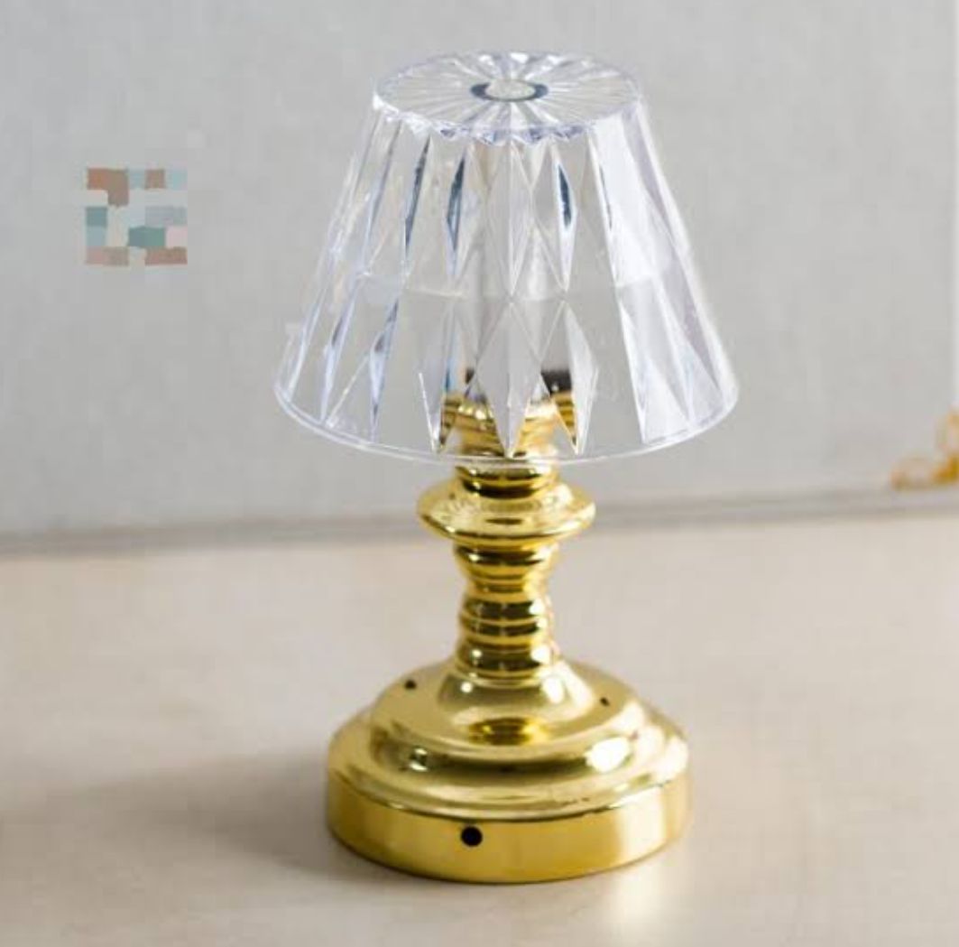 The Decor Affair 1 Pcs Stylish and Unique Small Table Lamp with Crystal Embellishments, Multicolor Decorative Desk Night Lamp for Decorations