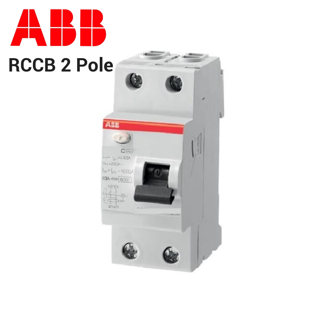 ABB RCCB  Circuit Breaker 2Pole (20A, 32A, 40A, 63A) Same prices. 