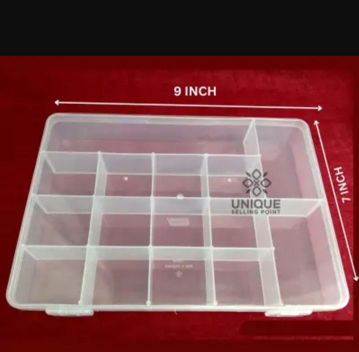 Multi Purpose storage box plastic divided box (15 compartments) for electronic components, Screws, Medicine etc.. 