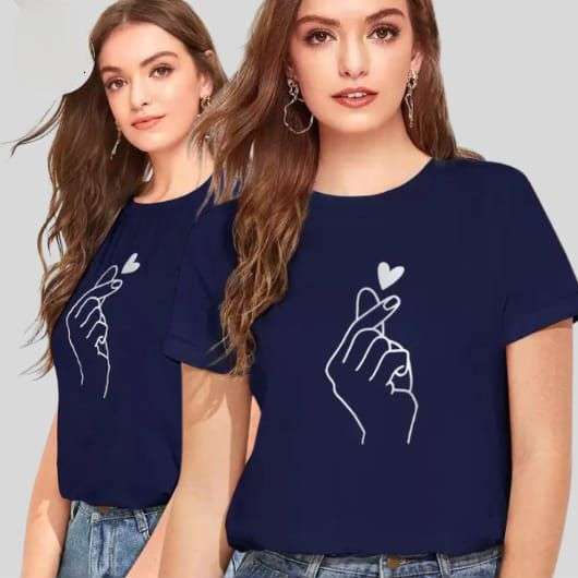 Layering Long Sleeve Shirt Women T-Shirt Printed Short Top Couple