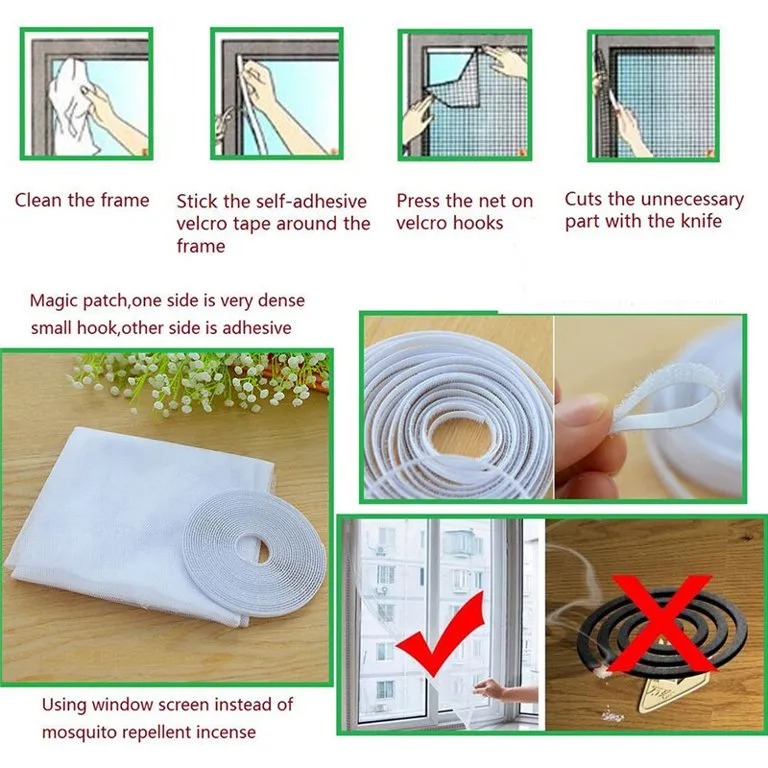 Best Quality Window Anti Mosquito and Anti-Insect Fly Bug Net 5/6 Feet. 