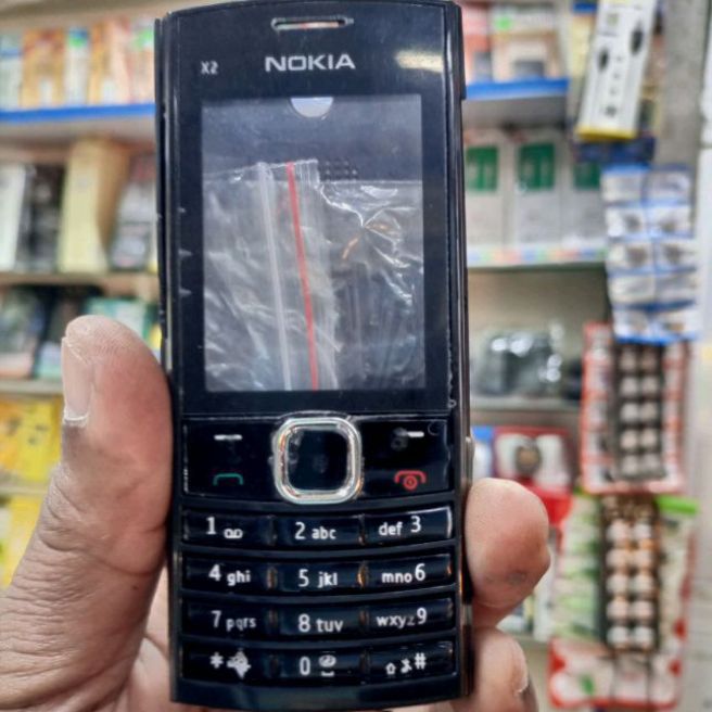 For Nokia X2-02 With Volume Button Super Quality   Front & Back Side Cashing / Casing with Keypad