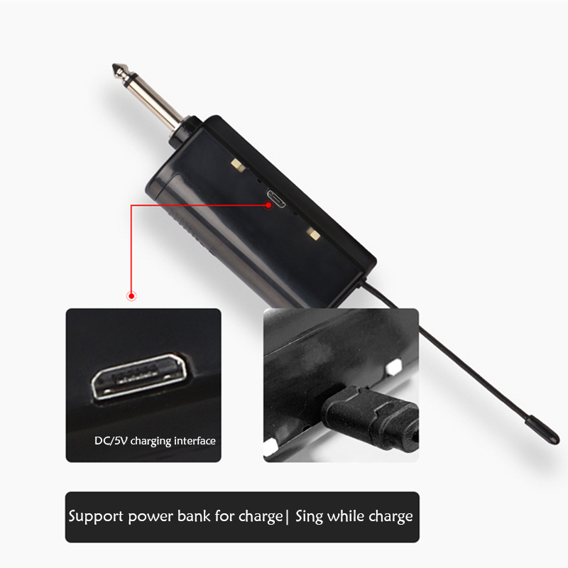 UHF Wireless Headset Microphone with Transmitter Receiver LED Digital Display Bodypack Transmitter for Teaching Live Performance. 